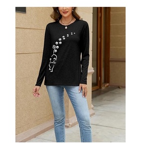 Sudadera de Algodón para Mujer, de Manga Larga, con Estampado en el Hombro, Cómoda, Informal, de Lujo, Personalizada, para Invierno - Product Image 6