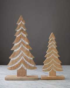 Decoración navideña de madera con forma de árbol, artesanía para el hogar, decoración hecha a mano con forma de árbol de madera. - Product Image 1