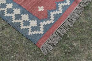 Alfombra Kilim de Yute Boho, Alfombra de Fibra Natural Hecha a Mano, Alfombra Reversible y Plegable para Dormitorio, Hotel y Oficina, Alfombra de Yute al por Mayor - Product Image 3