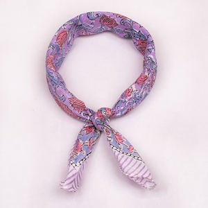 Accesorios para el Cabello Vintage, Pañuelo Bandana Multicolor Hecho a Mano con Algodón Ecológico y Transpirable, Estilo Bohemio de Lujo para el Cuello - Product Image 5