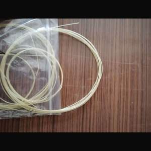 image is of a hank of braided <b>cord</b>, Gauge Twisted Square Non Tarnish Wire as <b>leather</b> or gut - Product Image 2