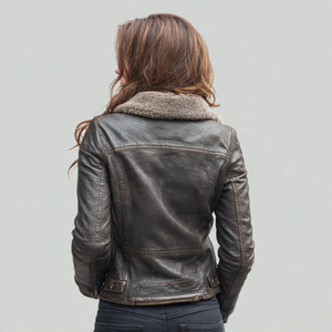 แจ็คเก็ตหนังคุณภาพพรีเมียม ดีไซน์หรูหราและเท่ห์สำหรับผู้หญิง - Product Image 6