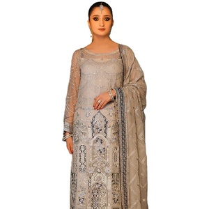 Trajes de fiesta de gasa para mujeres India y Pakistán estilo ropa de alta calidad mujeres Salwar kameez transpirable precio al por mayor - Product Image 1