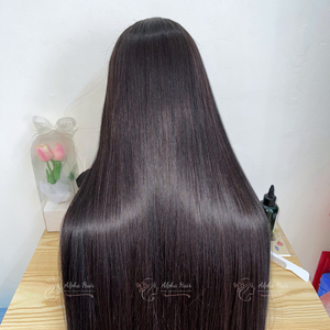 Extensiones de cabello liso de hueso Top1 de lujo, alineado con extensiones de cabello vietnamita cutícula de un solo donante, pelucas de encaje Full Hd sin pegamento - Product Image 3