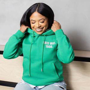 Sudadera con Capucha Verde Skee Wee Bordada en 3D para Mujer, Sudadera Premium con Diseño de Puntada en Relieve, Estilo Casual de Hermandad - Product Image 1