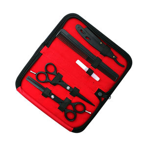 Kit de ciseaux de coiffure professionnels en acier inoxydable de 6 pouces, outils de beauté capillaire domestiques, peigne, ciseaux à effiler, ensemble de ciseaux de barbier - Product Image 3