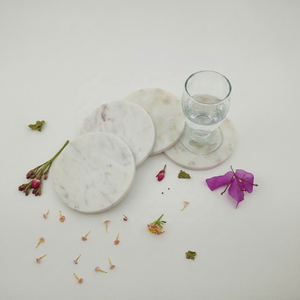 Collection artisanale USA : Lot de 4 sous-verres en bois écologiques style campagnard avec boîte de rangement, design épais de 10 mm - Product Image 1
