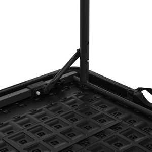 Table à manger pliante rectangulaire noire Basics de 4 pieds, 4 réglages de hauteur, poignée de transport, intérieur/extérieur, camping, hôtels - Product Image 6