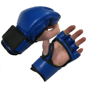 Gants de MMA à sangle de poignet réglable antidérapante, design unique bleu et noir, différentes tailles, modèle 2026, best-seller, vente en gros - Product Image 1