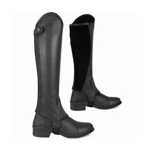 Polainas de Cuero Genuino para Equitación Inglesa, Medias Polainas Ecuestres con Cierre de Cremallera Ajustable, Protectores de Piernas para Competición y Entrenamiento OEM - Product Image 1