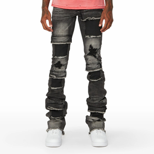 กางเกงยีนส์ผู้ชายคุณภาพดี สไตล์ใหม่ สีพื้น น้ำหนักเบา ทรงตรง ลวดลายเรียบง่าย เหมาะสำหรับใส่กลางแจ้ง - Product Image 3