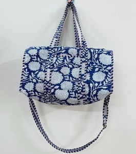 Bolsa de Viaje Acolchada de Algodón Ligero, Ecológica y Hecha a Mano, con Diseño Plegable, Estilo Indio, para Fin de Semana - Product Image 3