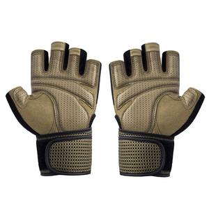 Qaswa Sports Leather Half Finger Gym <b>Gloves</b> Breathable Non-Slip for Closure Unisex Hand Grips for Fitness Weightlifting - Product Image 6
