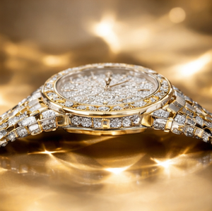 Reloj de Lujo para Hombre, con Diamantes, en Acero Inoxidable de Dos Tonos, Mecánico, con Cristal de Zafiro, Resistente al Agua, Ideal para Regalo Empresarial - Product Image 4