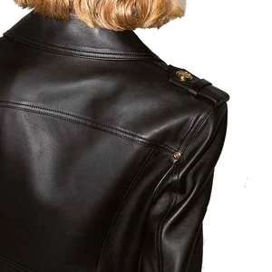 Chaqueta de Motocicleta de Cuero para Mujer, Cómoda, Transpirable, Antiarrugas, Impermeable, Ecológica, de Primera Calidad y Ligera - Product Image 4