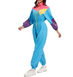 Unisex Solid <b>Tracksuit</b> Full Length Zipper Stand Collar <b>Y2K</b> Style Regular Fit 100% Polyester Autumn Casual Lightweight - Product Image 3