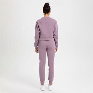 Econex Sports OEM Survêtement en coton pour femmes Logo personnalisé Ensemble de sweat à capuche 2 pièces Sweat-shirt respirant en molleton imprimé personnalisé Vente en gros - Product Image 4