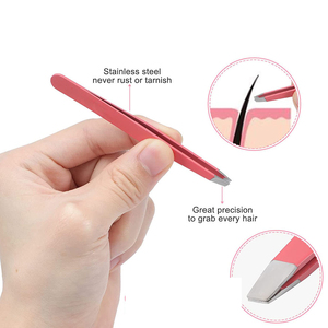 Lot de 4 pinces à épiler obliques pour sourcils avec pointe fine - Product Image 4