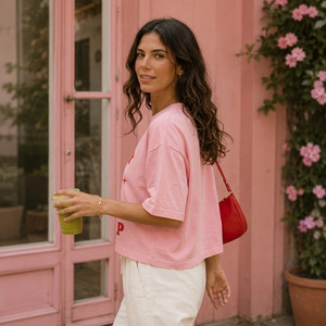 T-shirt personnalisé pour femme, coupe ample, 100% coton, jersey simple, évacuation de l'humidité, t-shirt d'été - Product Image 2