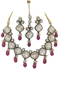 XILIANGFEIZI Collier en cuivre vintage haut de gamme avec zircon multicolore et motif floral, ensemble transfrontalier d'Europe et d'Amérique, idéal pour un cadeau - Product Image 3