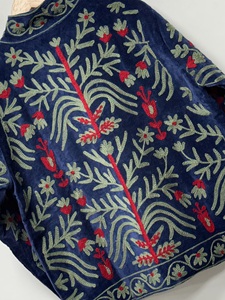 Hand Embroidered <b>Velvet</b> Suzani Bohemian Winter <b>Jacket</b> Breathable Eco-Friendly Floral Design <b>Women's</b> Coat Birthday Gift - Product Image 6