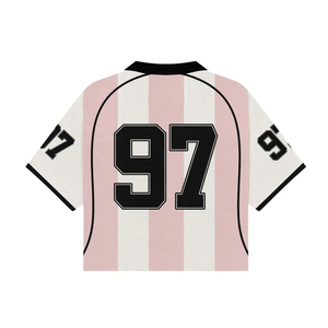 CLASSICAL TRENDS Maillot de football personnalisé imprimé par transfert thermique 100% polyester maille à double sangle manches courtes col en V unisexe - Product Image 3