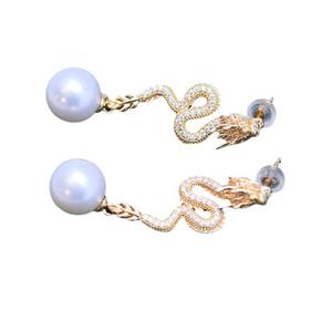 Boucles d'oreilles pendantes en perles d'eau douce de 10-11 mm, argent S925, forte brillance, légers défauts, diffusion en direct, mode transfrontalière, vente en gros - Product Image 4