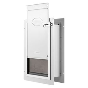 Porta per Animali Domestici Resistente alle Intemperie 31,2 cm x 43,5 cm, Facile da Installare, con Sistema a 3 Alette e Telaio in Metallo, Accessorio per Porta Interna/Esterna per Cani - Product Image 4