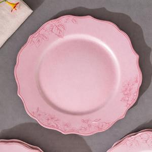 Plato de Cena Rosa Europeo, Ecológico, Duradero, de Cerámica y Porcelana, para Cenas Elegantes, Fiestas y Restaurantes - Product Image 3