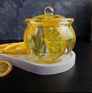 Boîte à fruits secs ronde en résine de qualité antique, pots de cuisine polyvalents pour servir ou offrir en cadeau - Product Image 6
