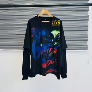 Camisetas de Punto Personalizadas para Hombre, Estilo Urbano, con Patrón, Ecológicas, de Manga Corta y Corte Regular - Product Image 1