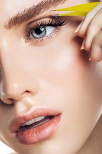 Pince à épiler professionnelle jaune en acier inoxydable de haute qualité, anti-statique, pour sourcils et cils, outils de beauté 2026 - Product Image 3