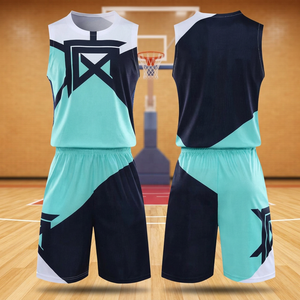 Maillots de basket-ball réversibles personnalisés, design 2022, 100% polyester, sans manches, col en V, unisexe - Product Image 3