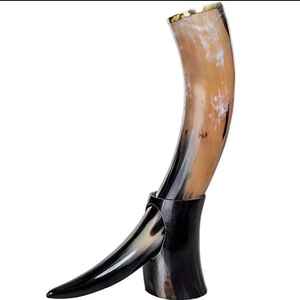 Chope à bière en corne, chope viking en corne, corne à boire nordique - Product Image 1