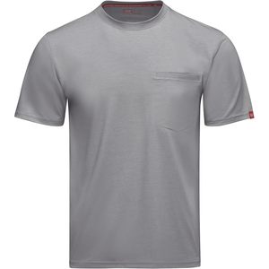T-shirt de travail personnalisé pour homme, manches courtes, poche, rouge - Product Image 3