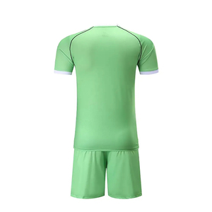 Conjunto de Uniforme de Fútbol Verde Unisex, Cuello en V, Manga Corta, Absorbe la Humedad, Transpirable, Secado Rápido, Ropa Deportiva de Poliéster para Todas las Temporadas - Product Image 2
