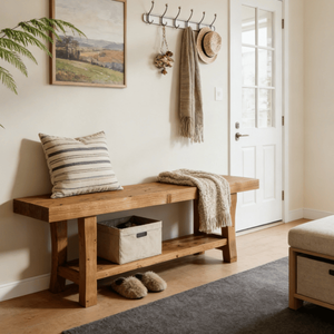 Solid Bedroom Furniture Durable Bench for <b>Comfort</b> and Style - Product Image 5