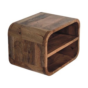 Handcrafted Black Mango Wood Wall Shelf | Moradabad Wholesale <b>Storage</b> Decor - Product Image 4