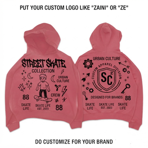 Sudadera con Capucha Oversize Rosa de Felpa de Algodón Premium de 400 GSM, Ecológica, Personalizable con Logotipo Bordado - Product Image 1