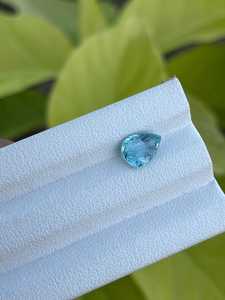 Tourmaline Paraïba naturelle bleu vert, taille poire, pierre précieuse non montée, authentique du Mozambique, gemme néon rare pour bijoux - Product Image 4