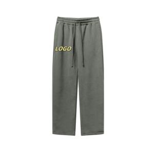 Pantalon de survêtement homme surdimensionné et ample, coupe large, personnalisé, délavé à l'acide, 380 g/m², uni - Product Image 1