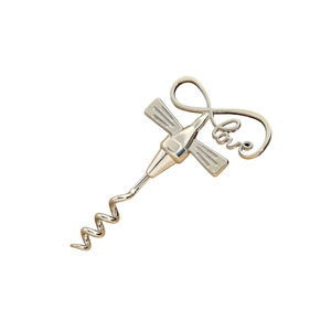 Tire-bouchon vintage de luxe plaqué argent et doseur double en alliage de zinc gravé style vigne, manuel en forme de T - Product Image 5