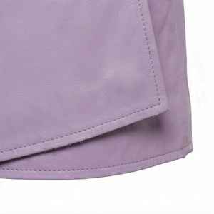 Jupe courte en similicuir PU pour femme, couleur unie, ceinture brillante, taille normale, style toutes saisons - Product Image 6