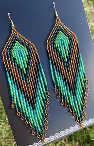 Boucles d'oreilles en perles et miroirs décorés, pour occasions festives et mariages, à prix avantageux - Product Image 5