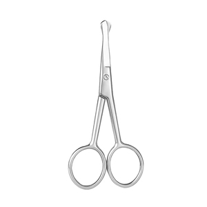 Ciseaux de manucure professionnels à bord arrondi en acier allemand, finition Dall, lames courbées affûtées, durables, pour droitiers - Product Image 1