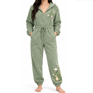 EAZWEARS Mono de Forro Polar para Mujer, Traje de Invierno de Algodón Personalizado, Ropa al por Mayor para Damas, Fabricante, Pedidos al por Mayor, OEM, ODM - Product Image 4