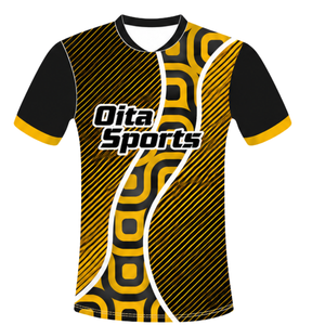 Golden Yellow <b>Black</b> <b>Rugby</b> Jersey <b>Shorts</b> Set <b>Short</b> Sleeve V Neck Geometric Team Uniform Custom Breathable Training Athletic Sport - Product Image 3