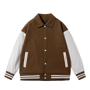 Chaquetas Varsity de Béisbol Personalizadas con Estampado, Manga Larga, 100% Lana, para Hombre, con Parches de Chenilla y Logotipo Personalizado - Product Image 3