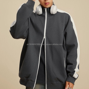 Sweats à capuche brodés personnalisés à poids lourd avec logo, 420 GSM, fermeture éclair double ouverture, taille plus, uni, pour hommes - Product Image 2