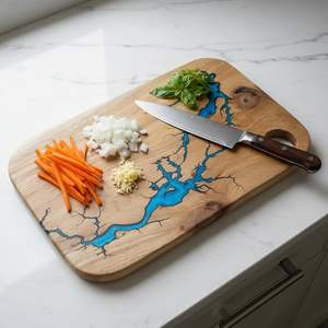 Tabla de cortar de madera de calidad alimentaria, la más vendida, con superficie antibacteriana para cortar carne y verduras de forma segura, disponible para la venta. - Product Image 1